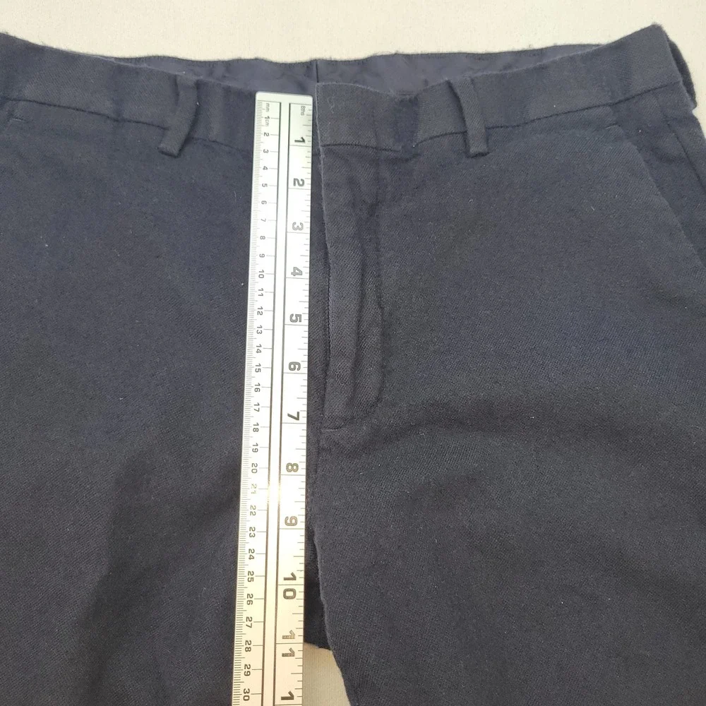 J.Crew Ludlow Pants Mens 33x32 Navy Blue Slim Fit Wool Blend Chino Trousers